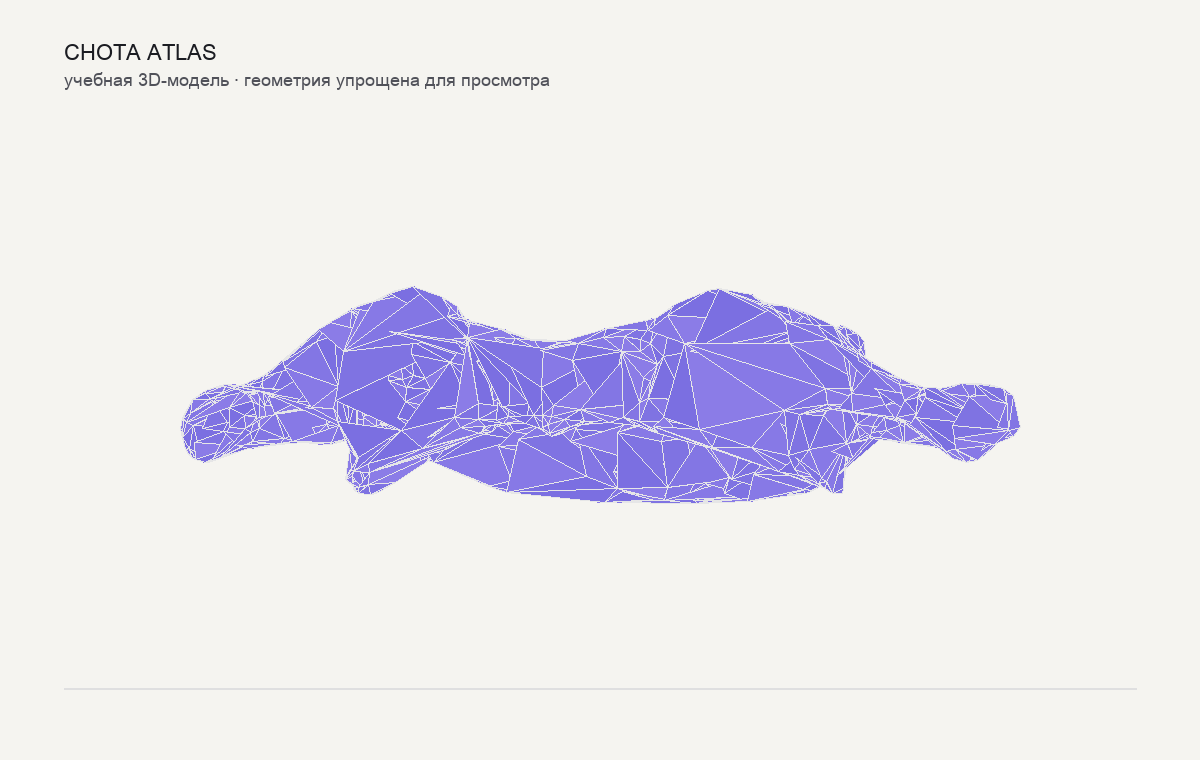 Упрощённая учебная 3D-модель: Атлант (atlas)